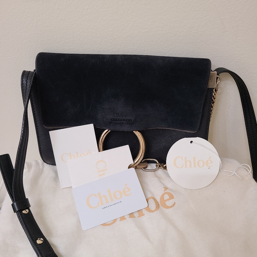 CHLOE AUTHENTIC Black Leather Shoulder Bag